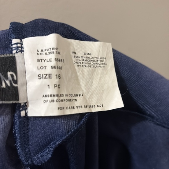 Miraclesuit blue and Blue One Piece Swimsuit - size 16 - great condition - Picture 4 of 6